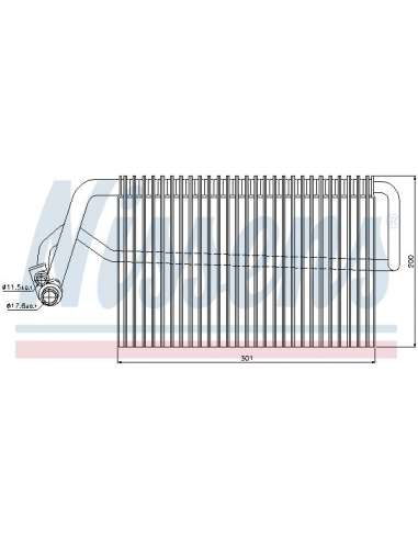 Evaporador, aire acondicionado Nissens 92221 - NISSENS EVAPORADOR MERCEDES C