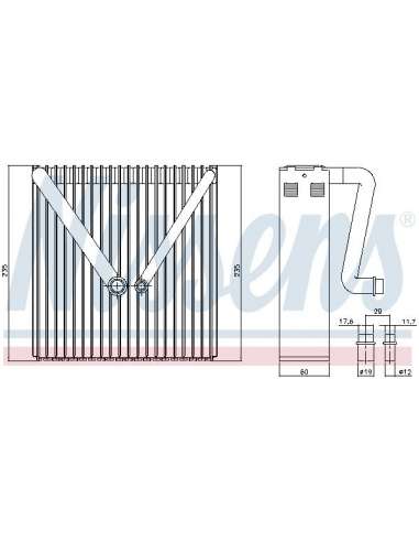 Evaporador, aire acondicionado Nissens 92234 - NISSENS EVAPORADOR AUDI A 2