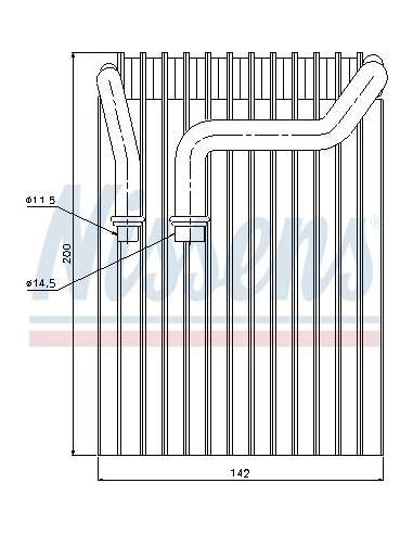 Evaporador, aire acondicionado Nissens 92237 - NISSENS EVAPORADOR BMW 7 E65-