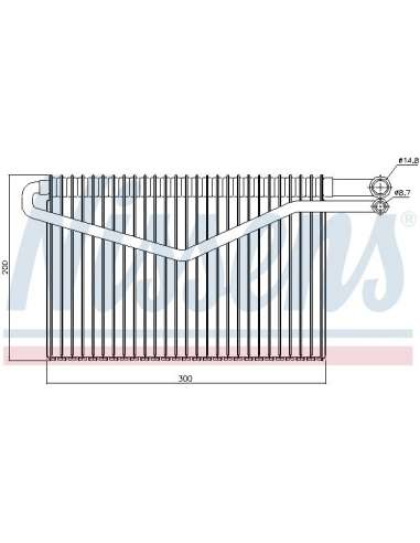 Evaporador, aire acondicionado Nissens 92244 - NISSENS EVAPORADOR MERCEDES A