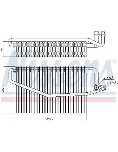 Evaporador, aire acondicionado Nissens 92245 - NISSENS EVAPORADOR MERCEDES C