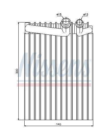 Evaporador, aire acondicionado Nissens 92249 - NISSENS EVAPORADOR MERCEDES V