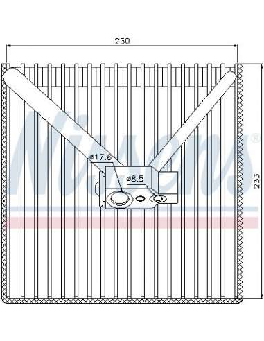 Evaporador, aire acondicionado Nissens 92250 - NISSENS EVAPORADOR OPEL MERIV