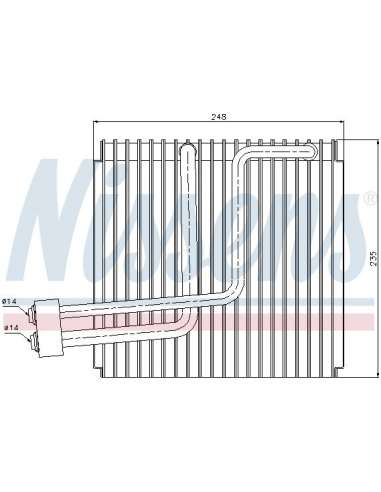 Evaporador, aire acondicionado Nissens 92265 - NISSENS EVAPORADOR KIA SORENT