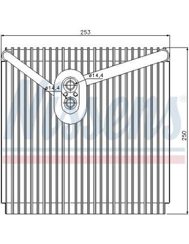 Evaporador, aire acondicionado Nissens 92267 - NISSENS EVAPORADOR HYUNDAI AC