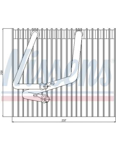 Evaporador, aire acondicionado Nissens 92270 - NISSENS EVAPORADOR RENAULT ME