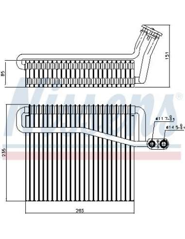 Evaporador, aire acondicionado Nissens 92271 - NISSENS EVAPORADOR PEUGEOT 30