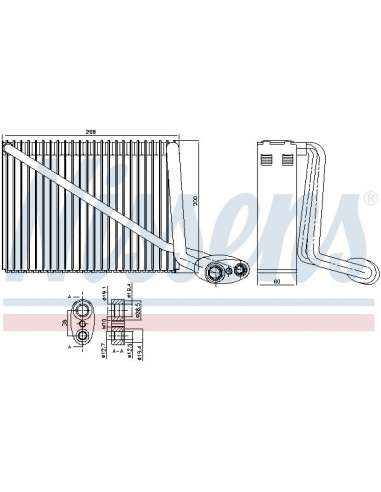 Evaporador, aire acondicionado Nissens 92272 - NISSENS EVAPORADOR VOLKSWAGEN