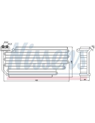 Evaporador, aire acondicionado Nissens 92290 - NISSENS EVAPORADOR SCANIA 4-S