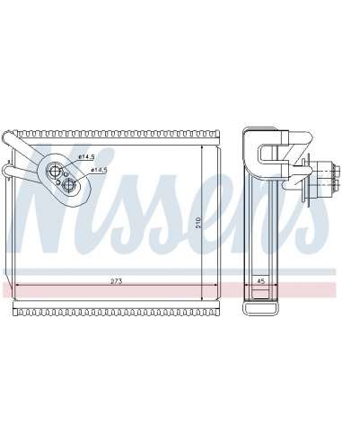 Evaporador, aire acondicionado Nissens 92291 - NISSENS EVAPORADOR KIA CARENS