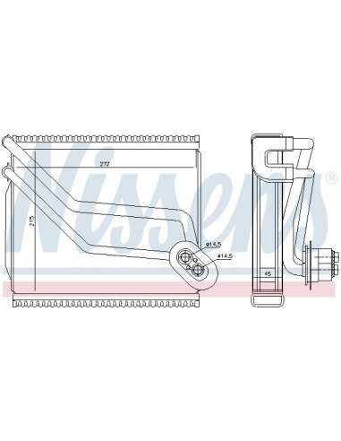 Evaporador, aire acondicionado Nissens 92292 - NISSENS EVAPORADOR KIA CARENS