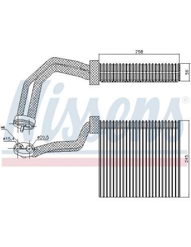 Evaporador, aire acondicionado Nissens 92293 - NISSENS EVAPORADOR SEAT EXEO