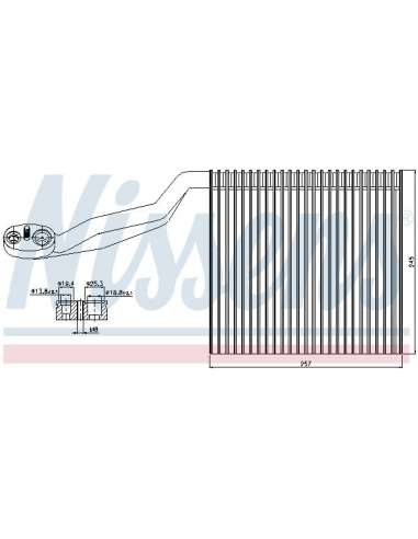 Evaporador, aire acondicionado Nissens 92294 - NISSENS EVAPORADOR AUDI A 4 /