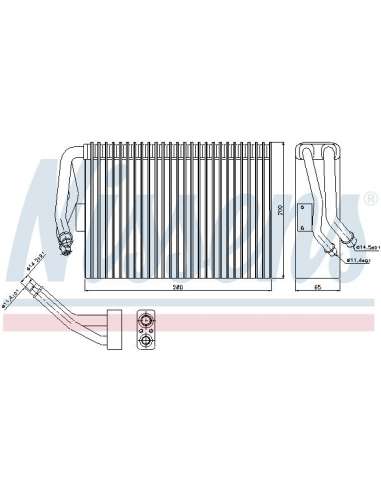 Evaporador, aire acondicionado Nissens 92295 - NISSENS EVAPORADOR SAAB 9-3