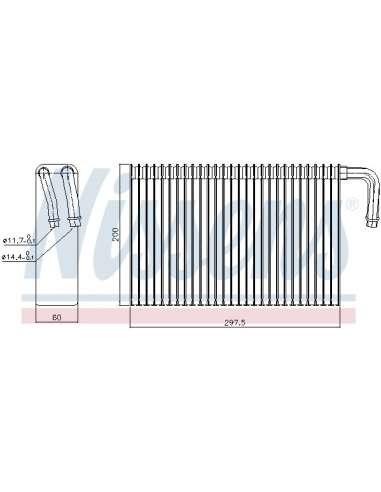 Evaporador, aire acondicionado Nissens 92298 - NISSENS EVAPORADOR BMW 5 E39