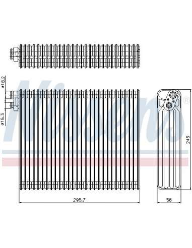 Evaporador, aire acondicionado Nissens 92299 - NISSENS EVAPORADOR BMW 5 E39