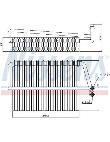 Evaporador, aire acondicionado Nissens 92300 - NISSENS EVAPORADOR MERCEDES S