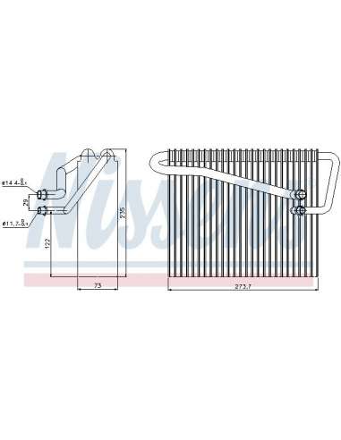 Evaporador, aire acondicionado Nissens 92301 - NISSENS EVAPORADOR OPEL ASTRA