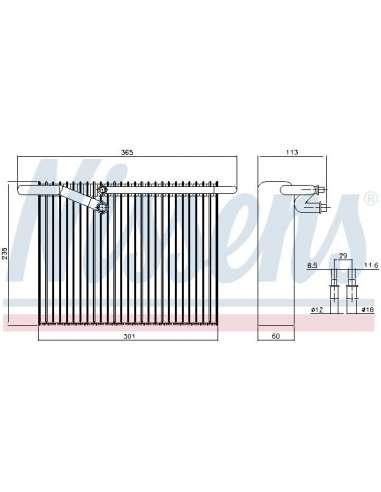 Evaporador, aire acondicionado Nissens 92304 - NISSENS EVAPORADOR VOLVO FM-1