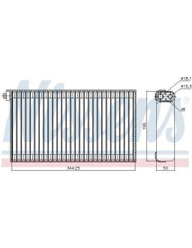 Evaporador, aire acondicionado Nissens 92310 - NISSENS EVAPORADOR SCANIA G-S