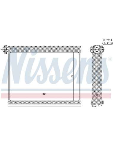 Evaporador, aire acondicionado Nissens 92317 - NISSENS EVAPORADOR MITSUBISHI