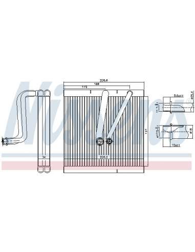 Evaporador, aire acondicionado Nissens 92321 - NISSENS EVAPORADOR AUDI A 1 /