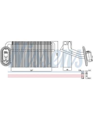 Evaporador, aire acondicionado Nissens 92322 - NISSENS EVAPORADOR DAF XF 105