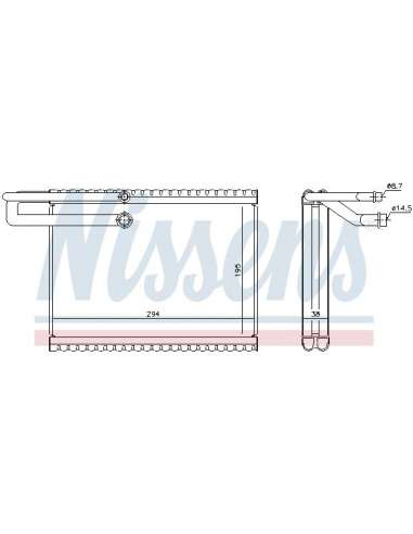 Evaporador, aire acondicionado Nissens 92323 - NISSENS EVAPORADOR VOLVO FH 1