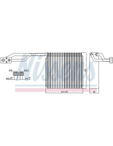 Evaporador, aire acondicionado Nissens 92326 - NISSENS EVAPORADOR CHRYSLER P