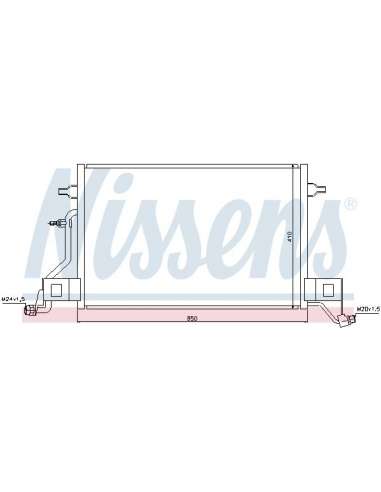 Condensador, aire acondicionado Nissens 940002 - NISSENS CONDENSADOR AUDI A 6