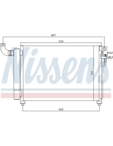 Condensador, aire acondicionado Nissens 940003 - NISSENS CONDENSADOR KIA RIO