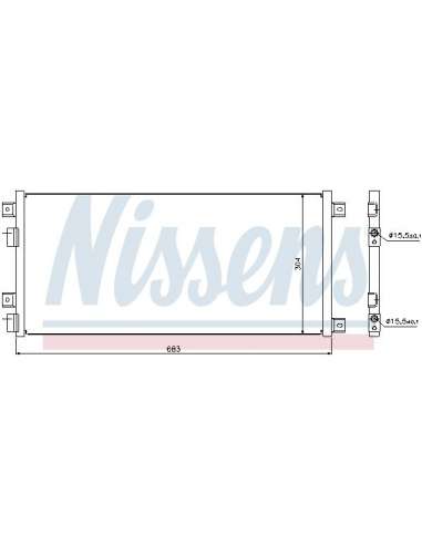 Condensador, aire acondicionado Nissens 940004 - NISSENS CONDENSADOR IVECO DA