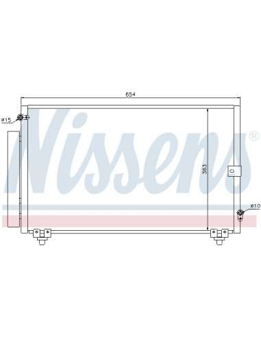 Condensador, aire acondicionado Nissens 940013 - NISSENS CONDENSADOR TOYOTA C