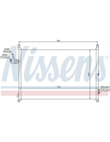 Condensador, aire acondicionado Nissens 940014 - NISSENS CONDENSADOR INFINITI