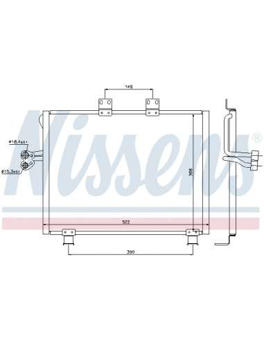 Condensador, aire acondicionado Nissens 940017 - NISSENS CONDENSADOR JEEP WRA