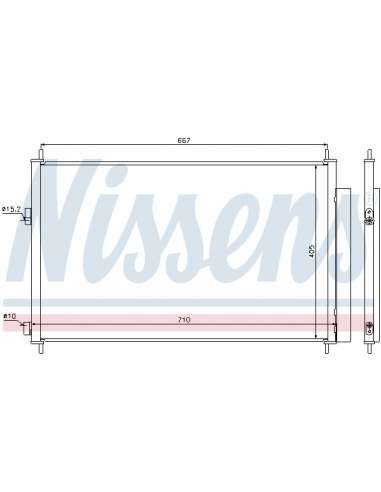 Condensador, aire acondicionado Nissens 940021 - NISSENS CONDENSADOR TOYOTA R