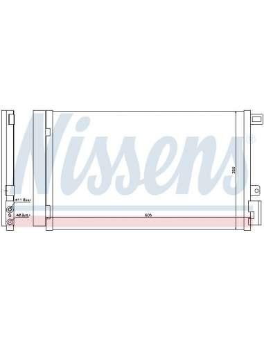 Condensador, aire acondicionado Nissens 940024 - NISSENS FIAT LINEA 1.4I 07-