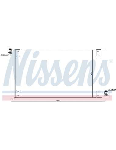 Condensador, aire acondicionado Nissens 940025 - NISSENS CONDENSADOR FIAT BRA