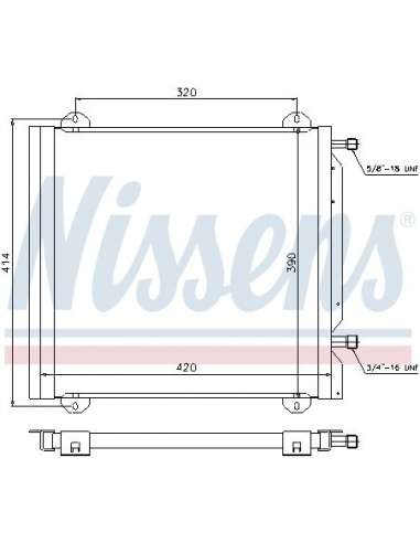 Condensador, aire acondicionado Nissens 940026 - RADIADOR NISSENS