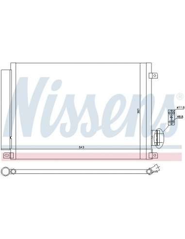 Condensador, aire acondicionado Nissens 940028 - RADIADOR NISSENS