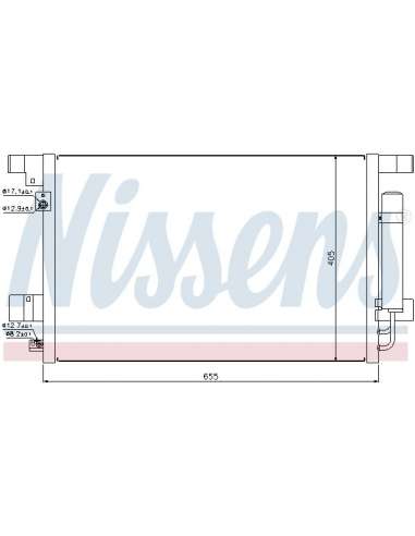 Condensador, aire acondicionado Nissens 940029 - NISSENS CONDENSADOR MITSUBIS