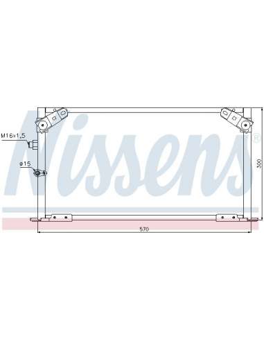 Condensador, aire acondicionado Nissens 940030 - NISSENS TOYOTA HI-LUX 97-99