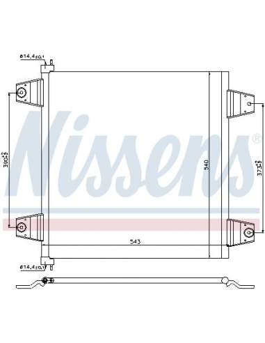 Condensador, aire acondicionado Nissens 940031 - NISSENS CONDENSADOR GINAF X-