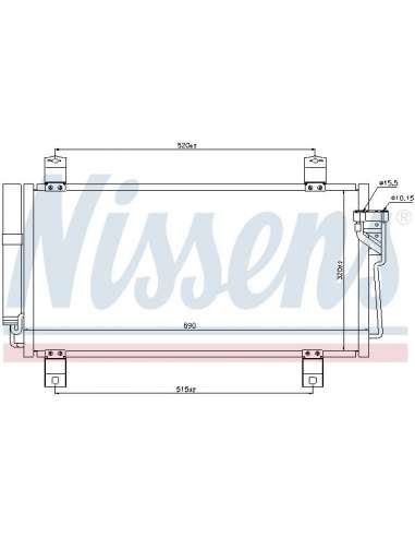 Condensador, aire acondicionado Nissens 940032 - NISSENS CONDENSADOR MAZDA 6