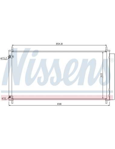 Condensador, aire acondicionado Nissens 940036 - NISSENS CONDENSADOR TOYOTA C