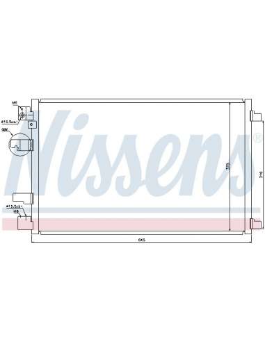 Condensador, aire acondicionado Nissens 940041 - NISSENS CONDENSADOR NISSAN Q