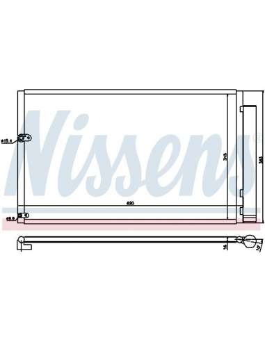 Condensador, aire acondicionado Nissens 940047 - NISSENS CONDENSADOR TOYOTA P