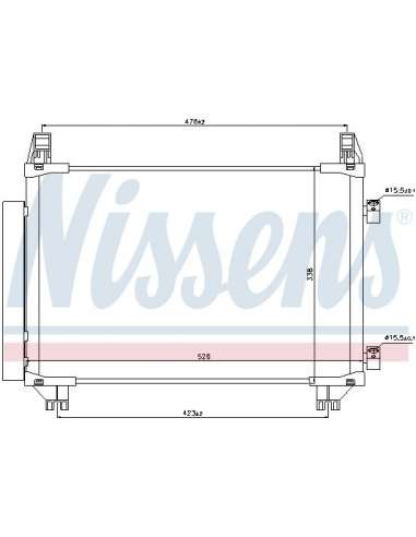 Condensador, aire acondicionado Nissens 940050 - NISSENS CONDENSADOR TOYOTA Y