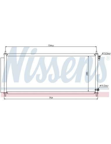 Condensador, aire acondicionado Nissens 940051 - NISSENS CONDENSADOR HONDA JA