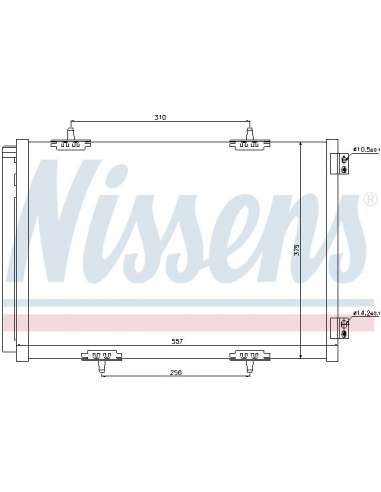 Condensador, aire acondicionado Nissens 940055 - NISSENS CONDENSADOR PEUGEOT